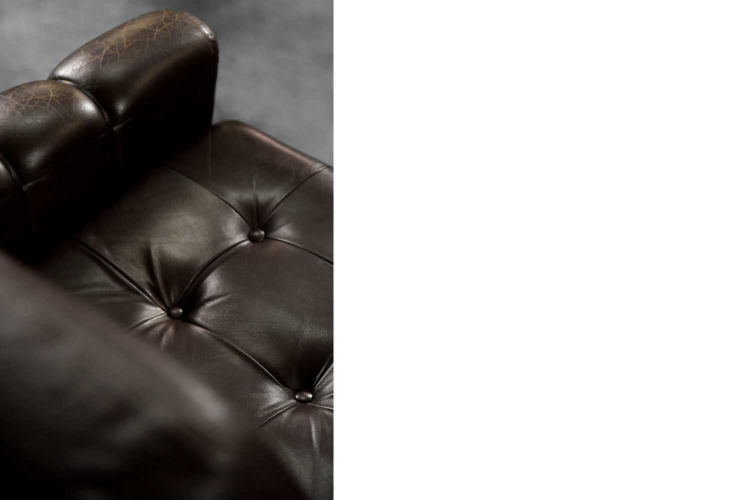 Vintage Mid-Century Modern Brown Leather Heart-shaped Lounge Chair, 1960s, Set of 2