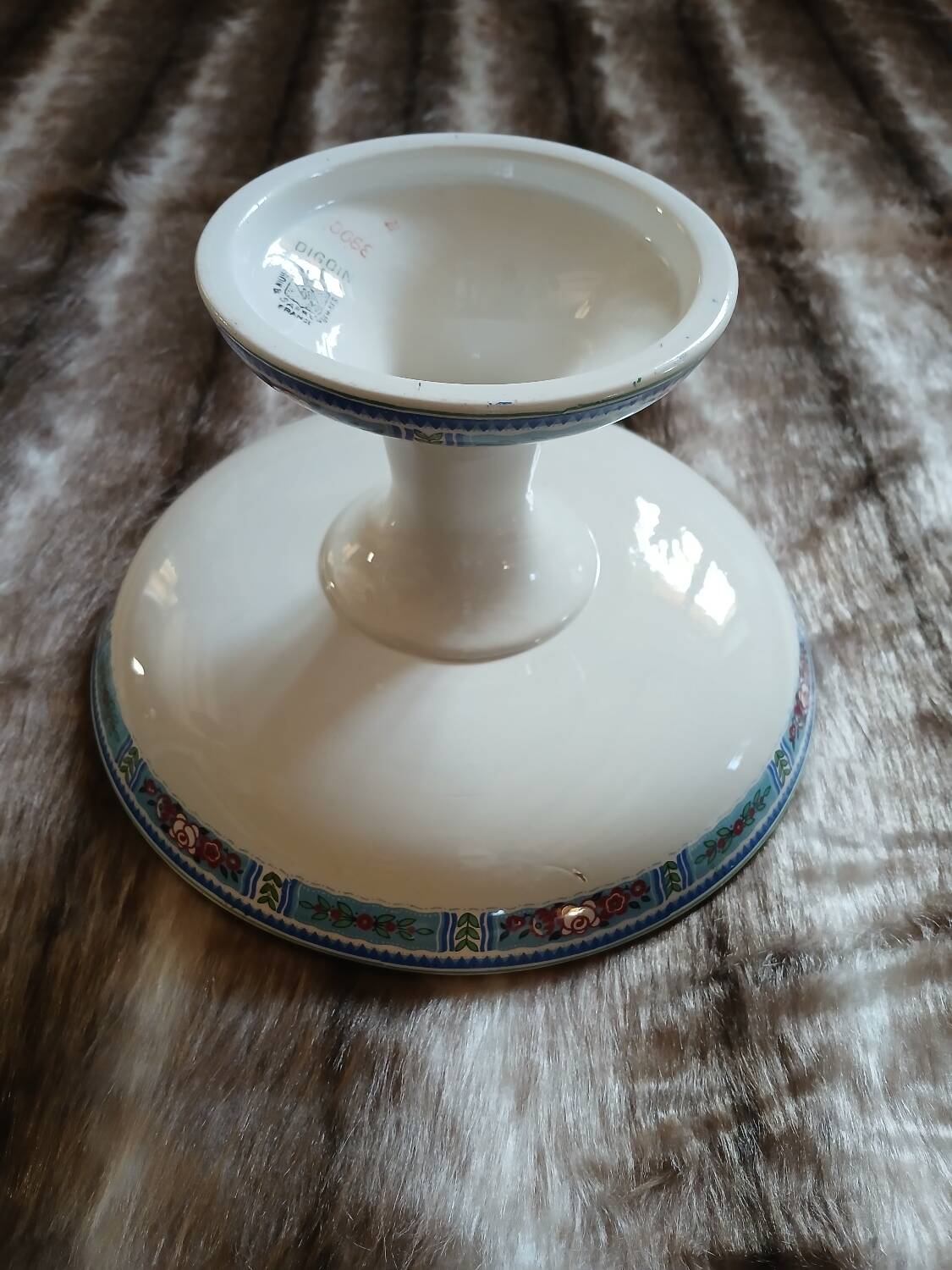 Antique compote dish from Digoin and Sarreguemines