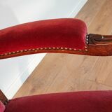 Red voltaire armchair