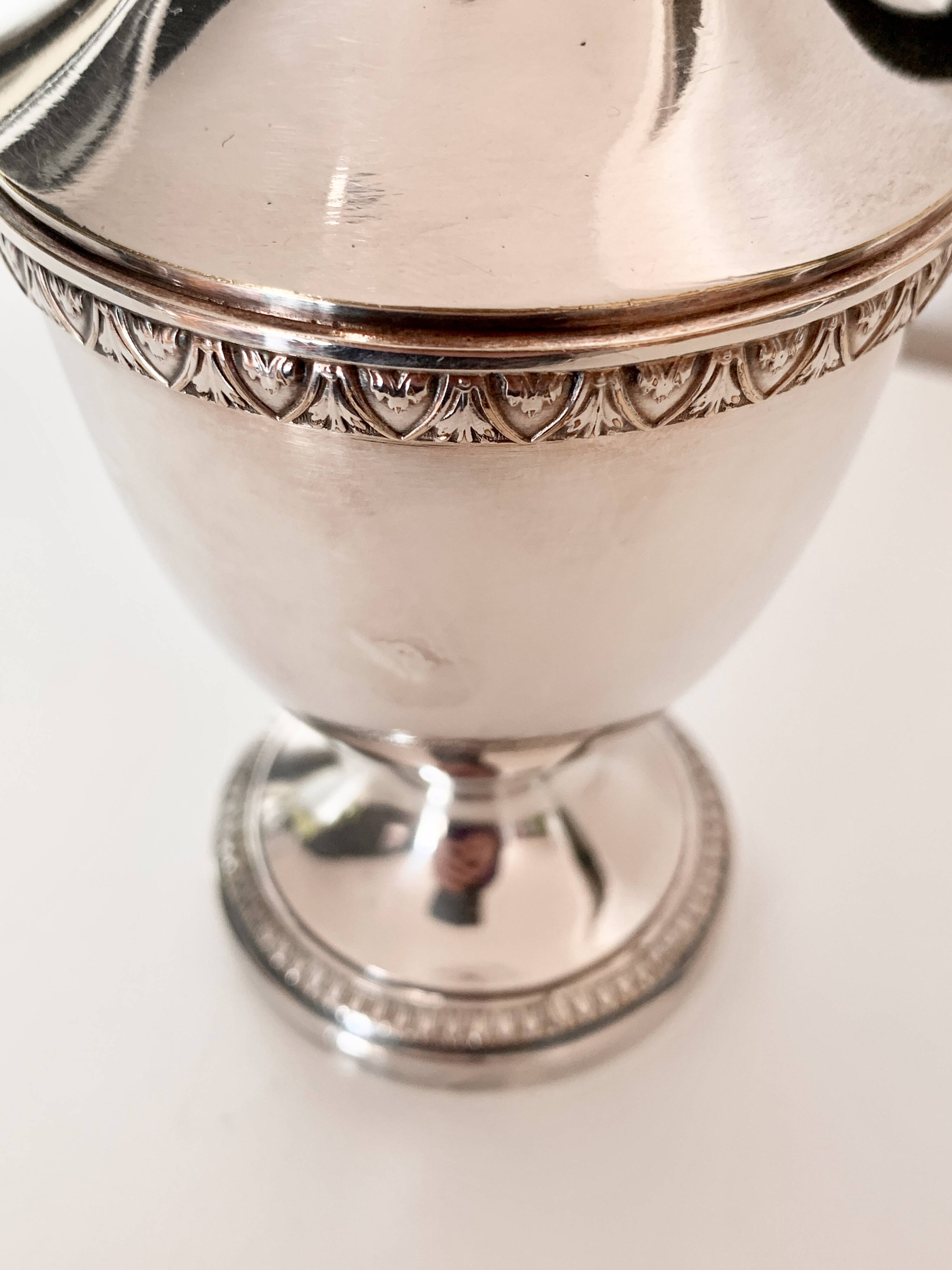 Boulenger silver-plated and ebony milk jug