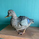 Canard en terre cuite polychrome