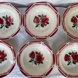 Lot 6 plates Digoin Sarreguemines
