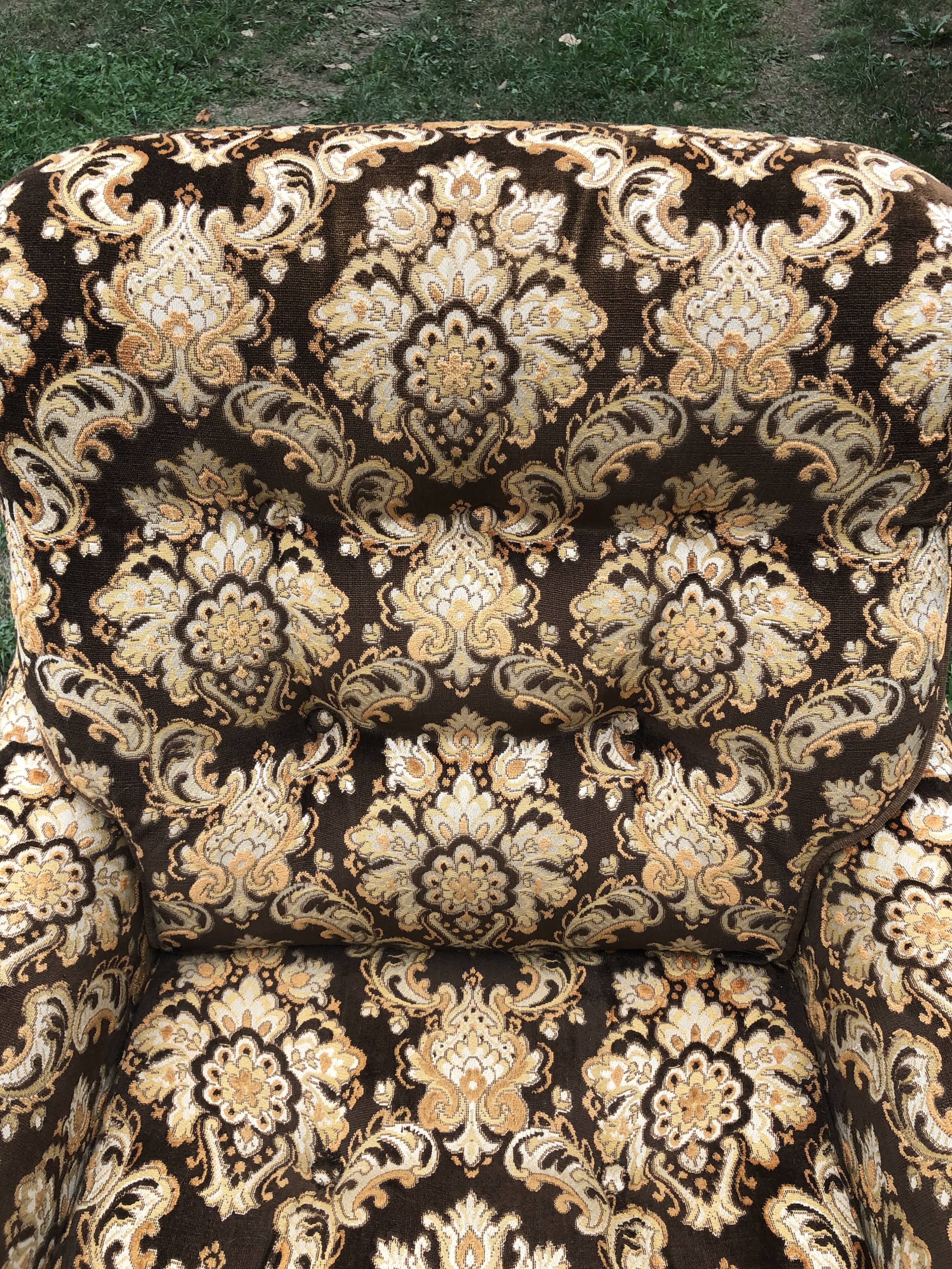 Vintage velvet armchair