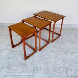 Teak nesting table