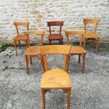Mismatched bistro chairs