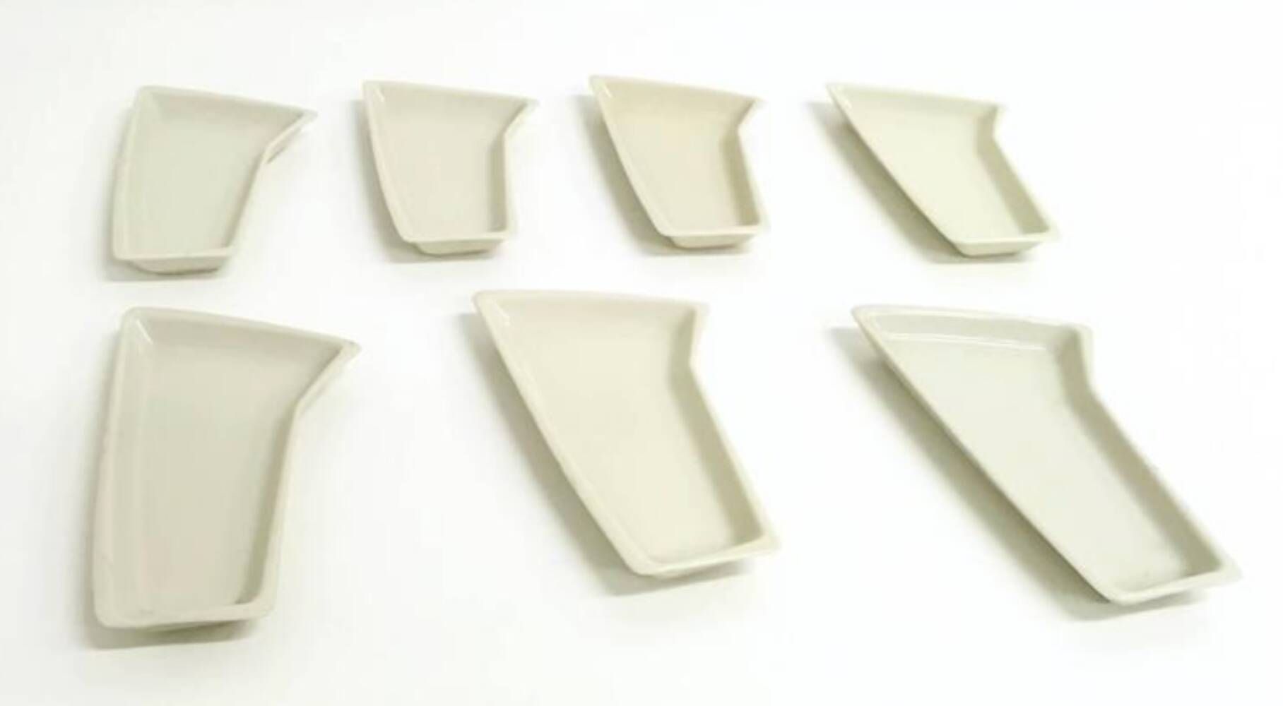 Vintage White Lacquered Ceramic Ashtray -Vide Poche by Antonia Campi for Verbano