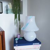 Lampe champignon Murano bleu et rose