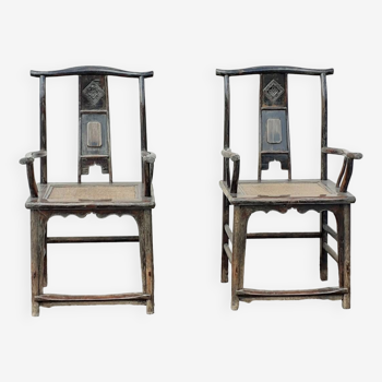 Pair of Chinese armchairs.
