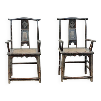 Pair of Chinese armchairs.