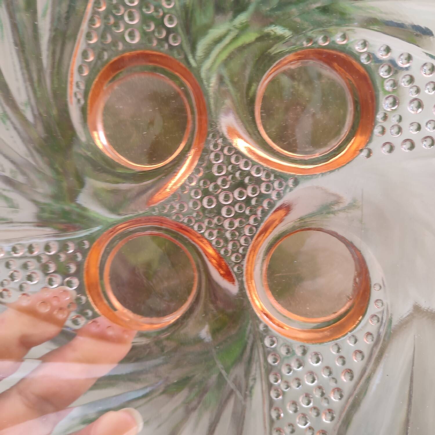 Art Deco glass cup by Rosaline France