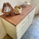 Renovated vintage chest of drawers – 5 drawers – Wooden top – Country style