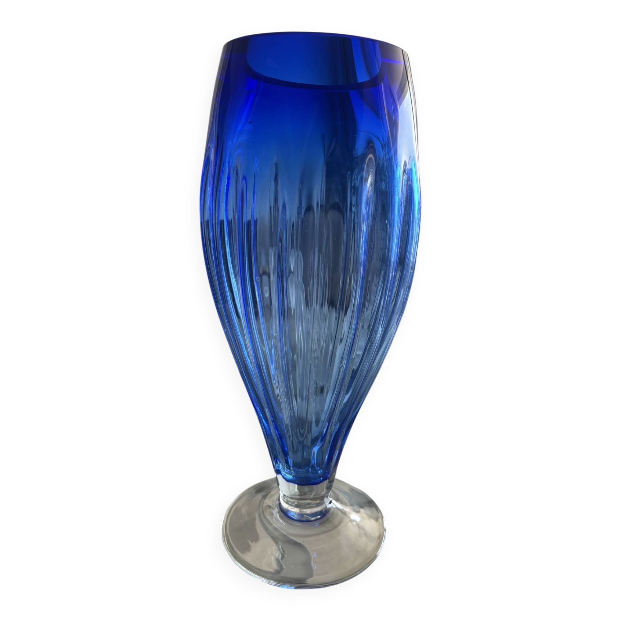Cobalt blue glass vase – Etruria glassware, 1970s