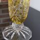 Ancient vase soliflore crystal chiseled yellow-orange