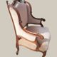 Salon Rocaille / Rococo - 2 fauteuils & 2 chaises - Noyer XIXe