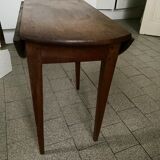 Round wooden folding coffee table