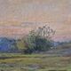 Soleil couchant, huile XIX° par Boulenger