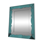 Miroir turquoise vert style Hollywood regency