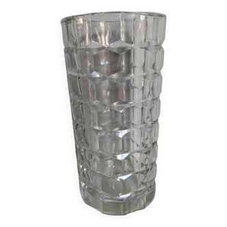 Vase à facettes Cleo verre d'Italie vintage