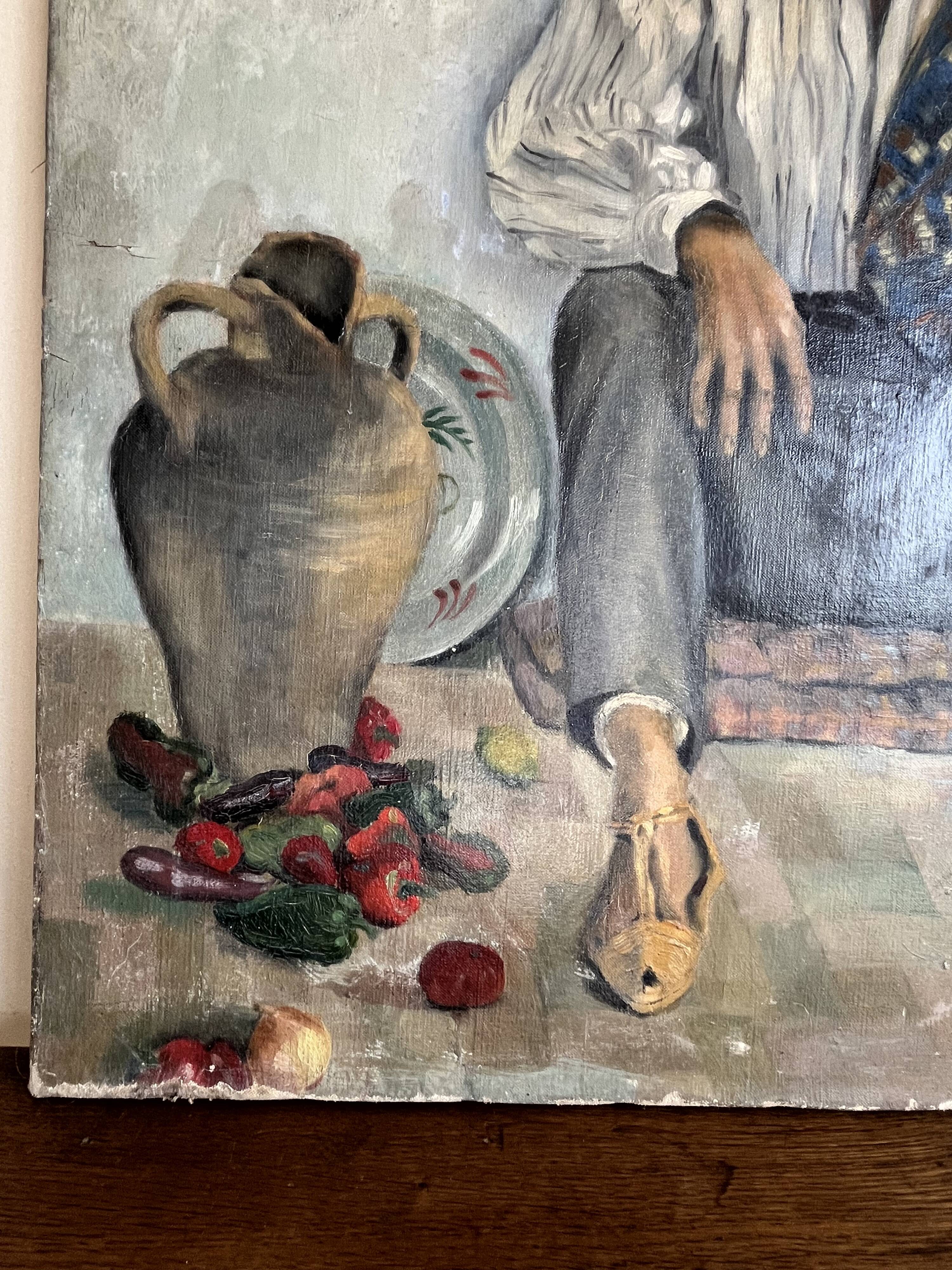 Portrait of the Street Vendor, Ibiza 1932 by Louise Chémot