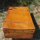 Old quality brown leather suitcase from the 60s
