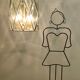 Vintage handmande octagonal glass and brass pendant lantern, Italy