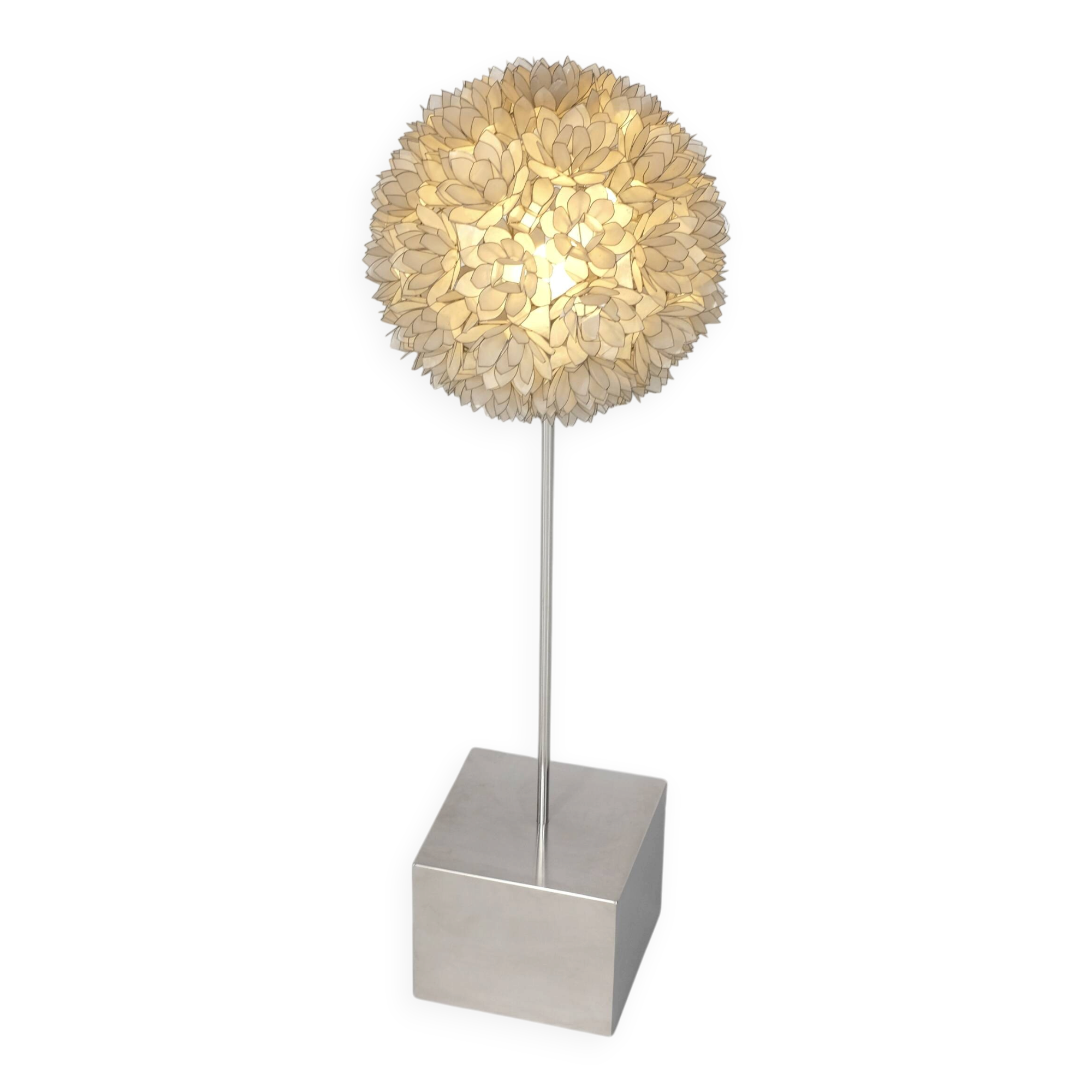 Mother-of-pearl floor lamp by Rausch, Germany, 1960s.