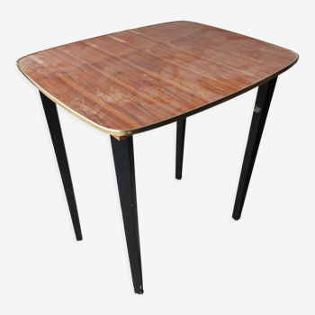 Table basse d'appoint bois formica vintage