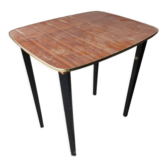 Table basse d'appoint bois formica vintage