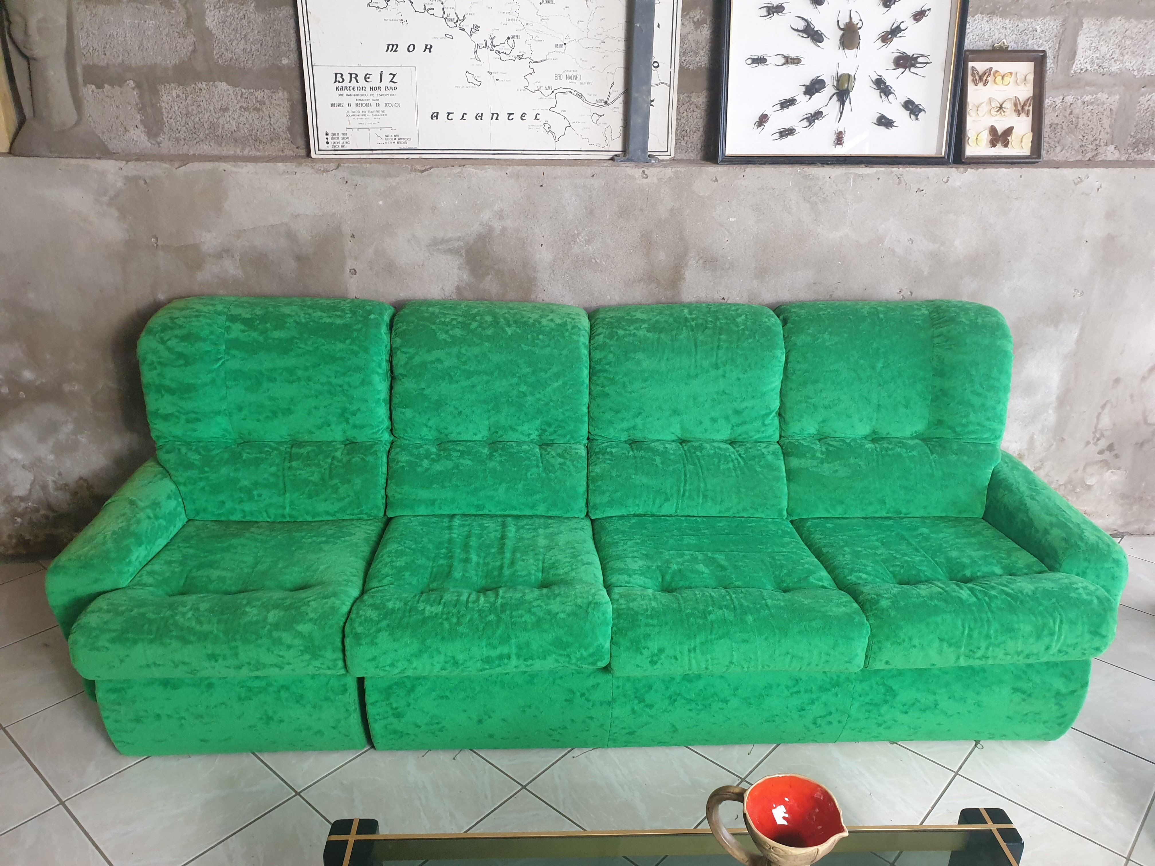 7-seater vintage modular sofa