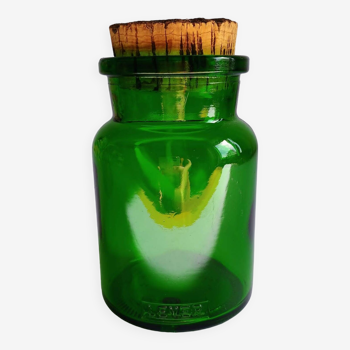 Pot bocal d'apothicaire vert Lever ancien