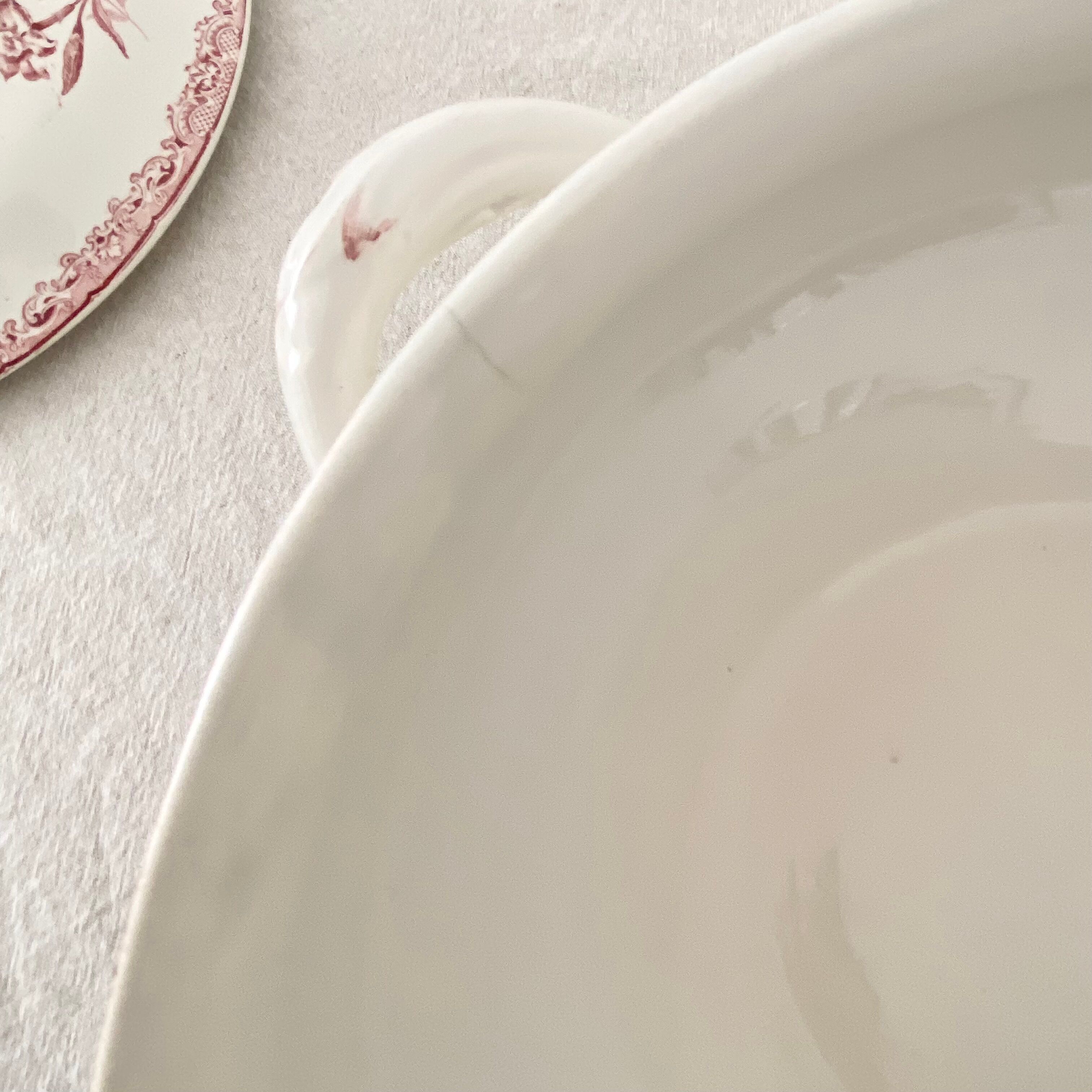 Old soup tureen sarreguemines (fontances) terre de fer