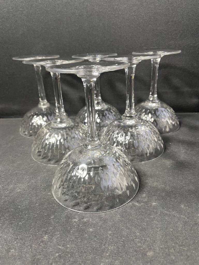 6 Baccarat champagne glasses Paris service