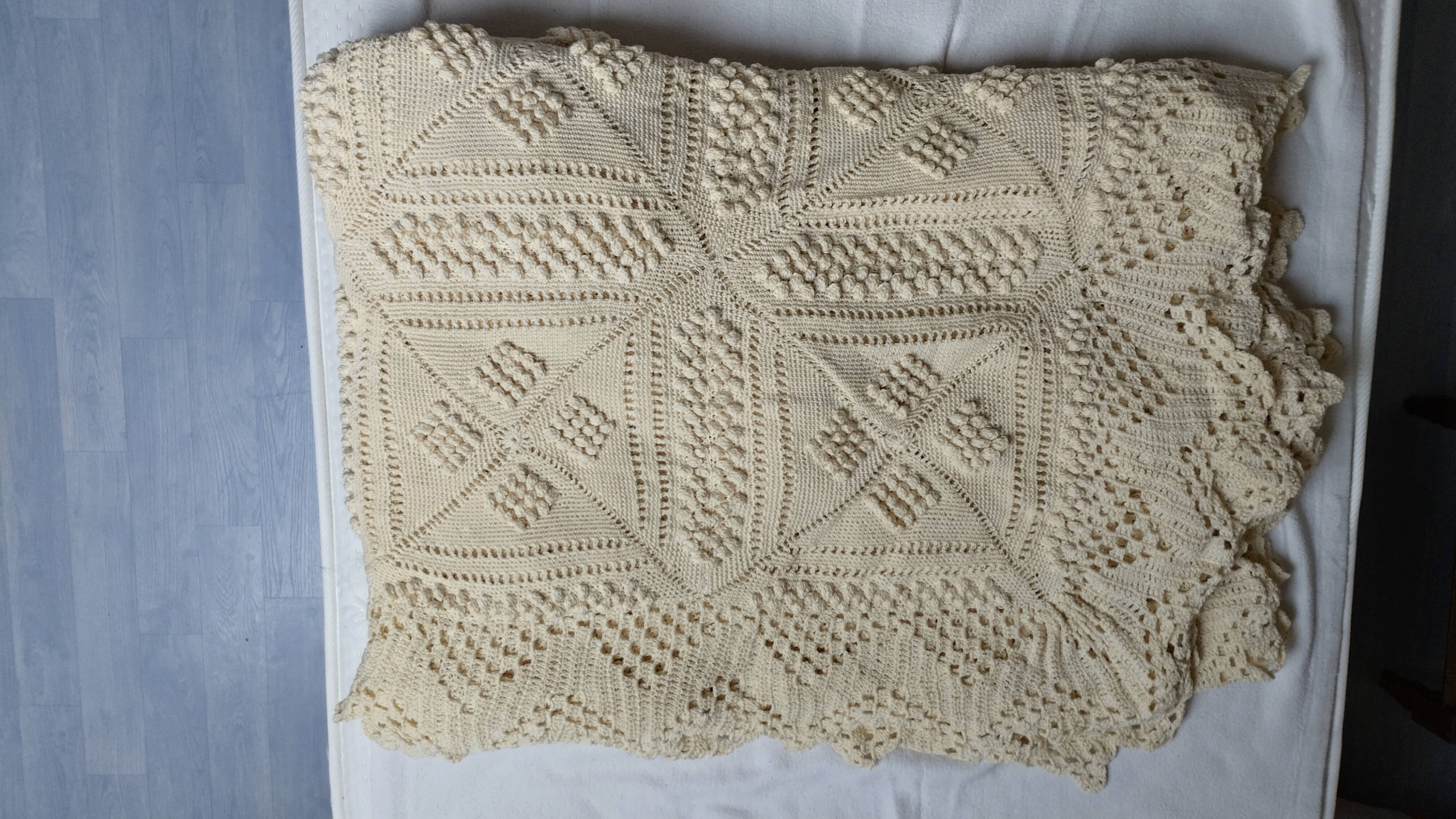 Couvre lit 2 personnes crochet fait main