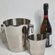Letang Rémy stainless steel champagne cooler and ice bucket from the 80s