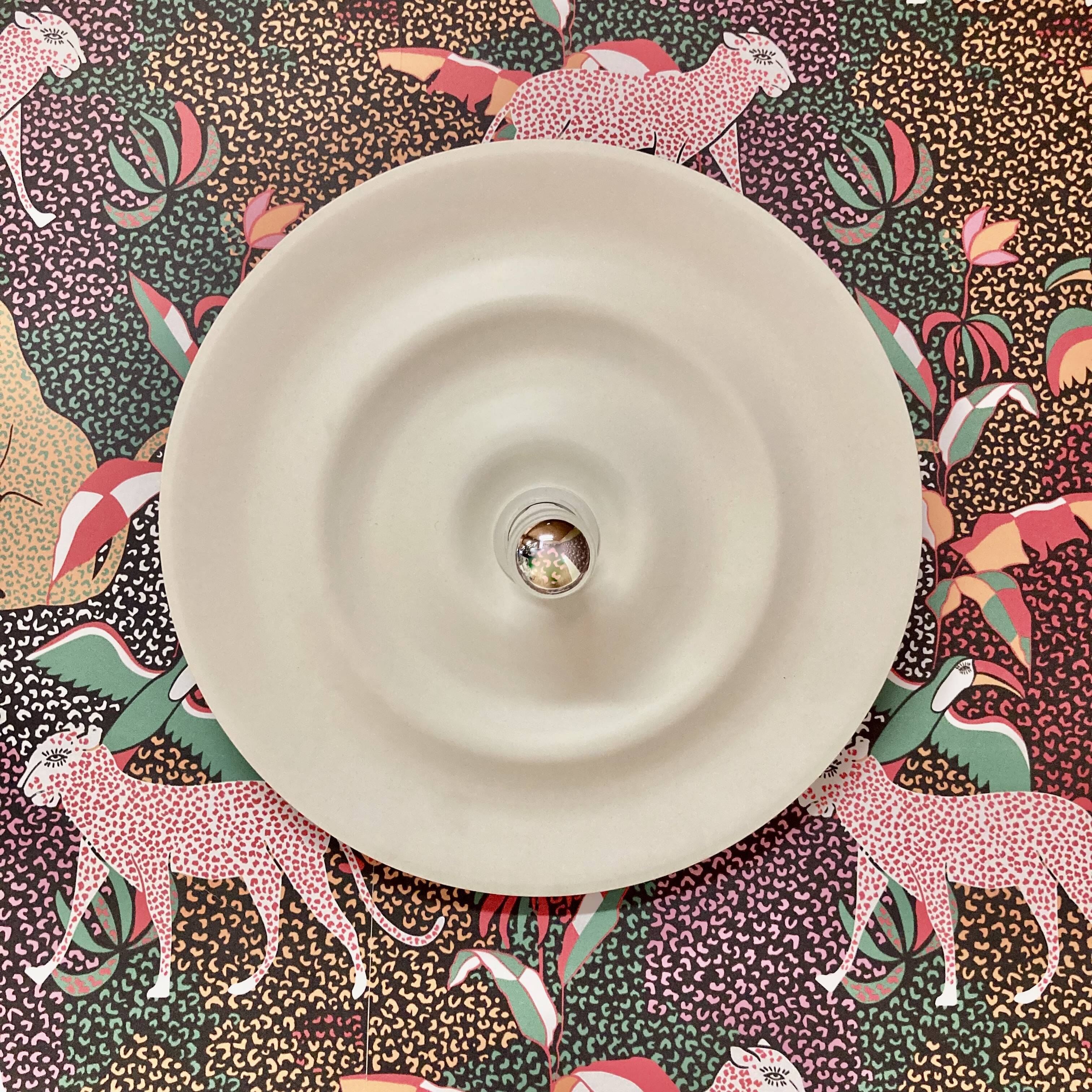 Large Scandinavian design metal wall light.