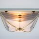 Vintage Art Deco Style White And Gold 1980s Ceiling Or Wall Lamp