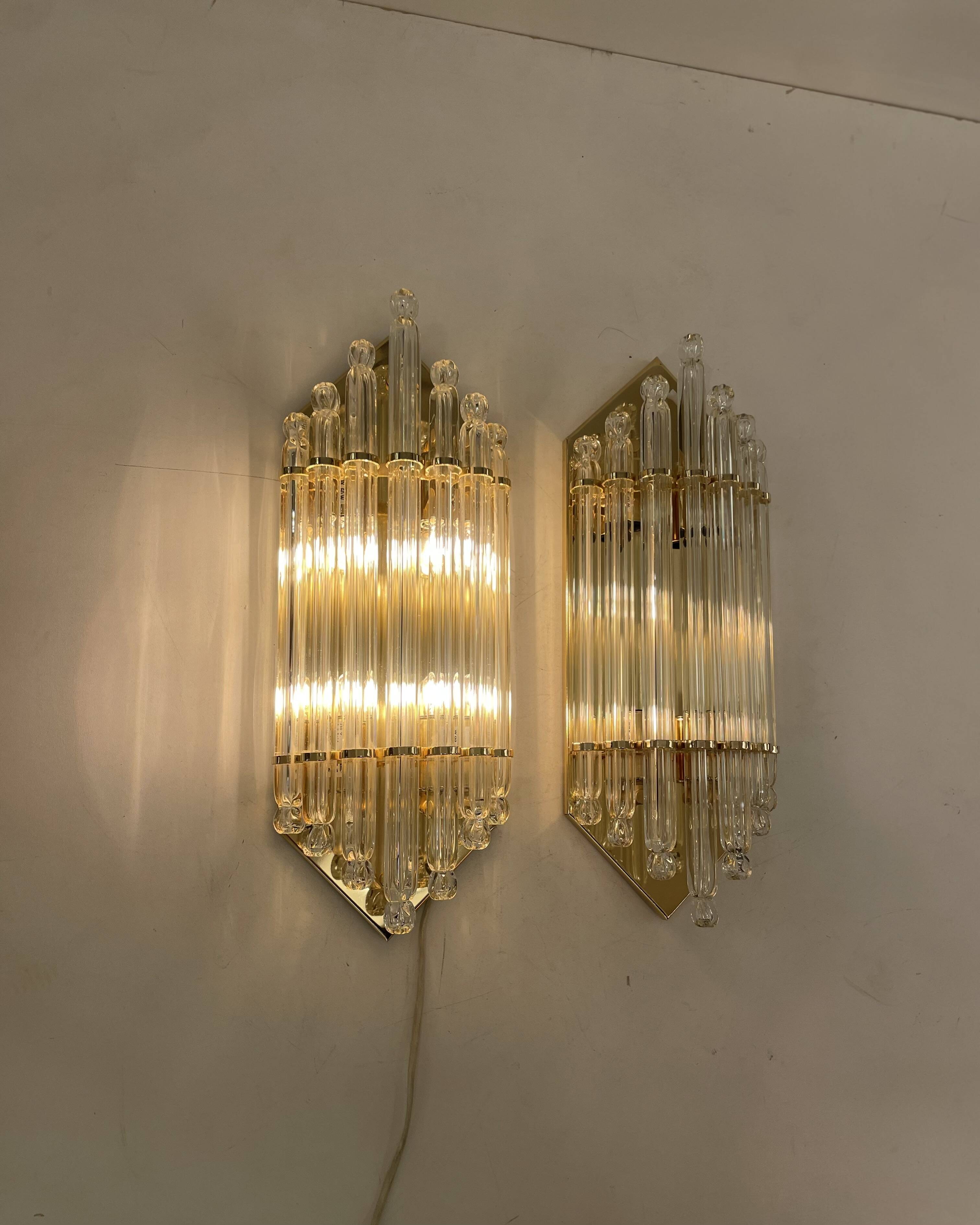 Pair of Hollywood Regency Sconces by Vadisa, 1980s