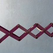 Vintage Space Age purple scissor wall light