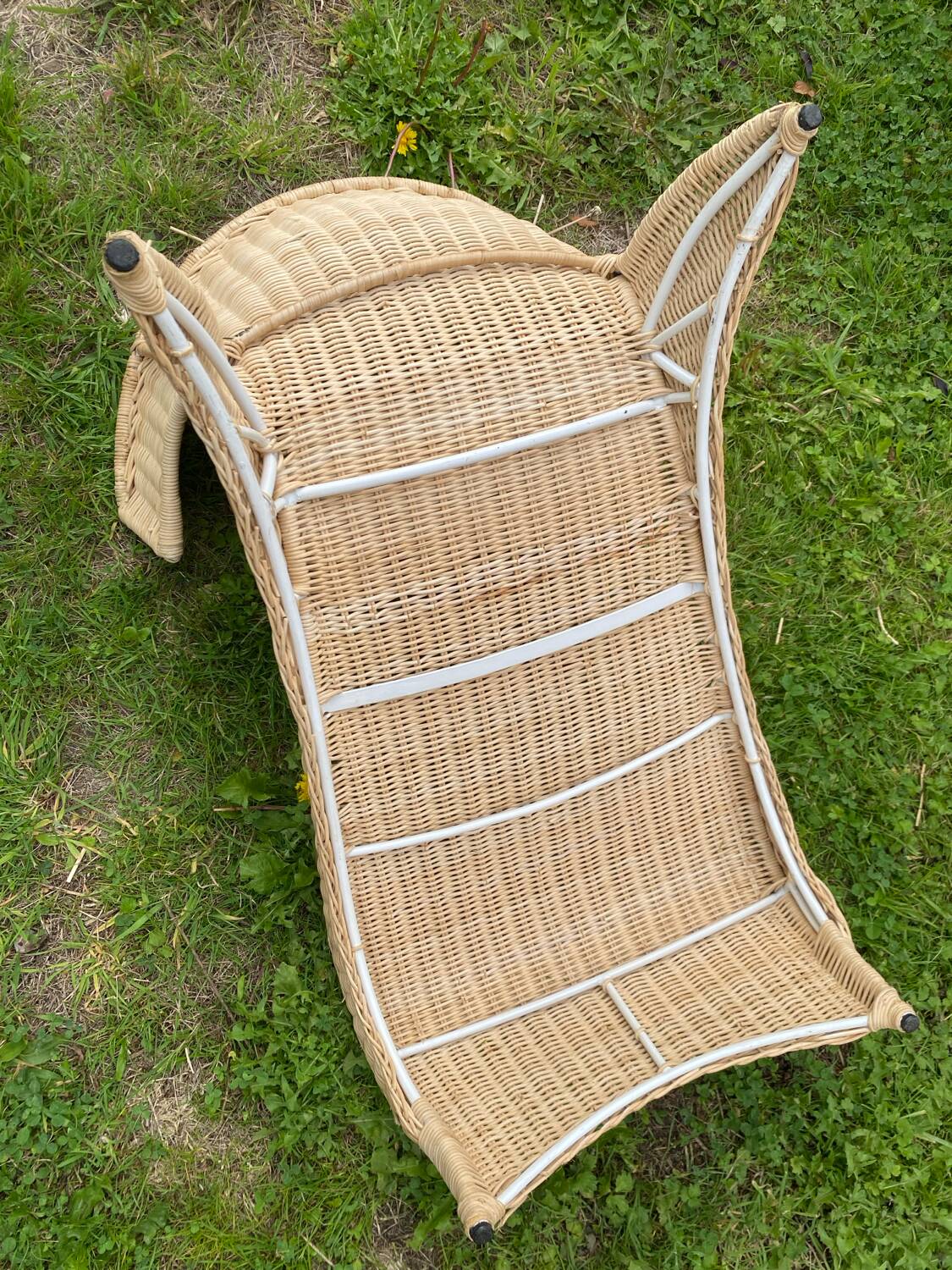 Ikea Savo rattan chaise longue
