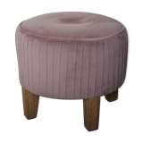 Pouf/rests feet child, soft pink velvet,