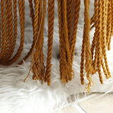 Mustard yellow velvet toad armchair