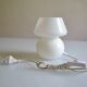 mushroom night light opal glass white Italy 80's 1980