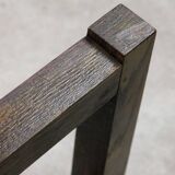 Italian Wooden & Smoked Glass Coffee Table, 60s