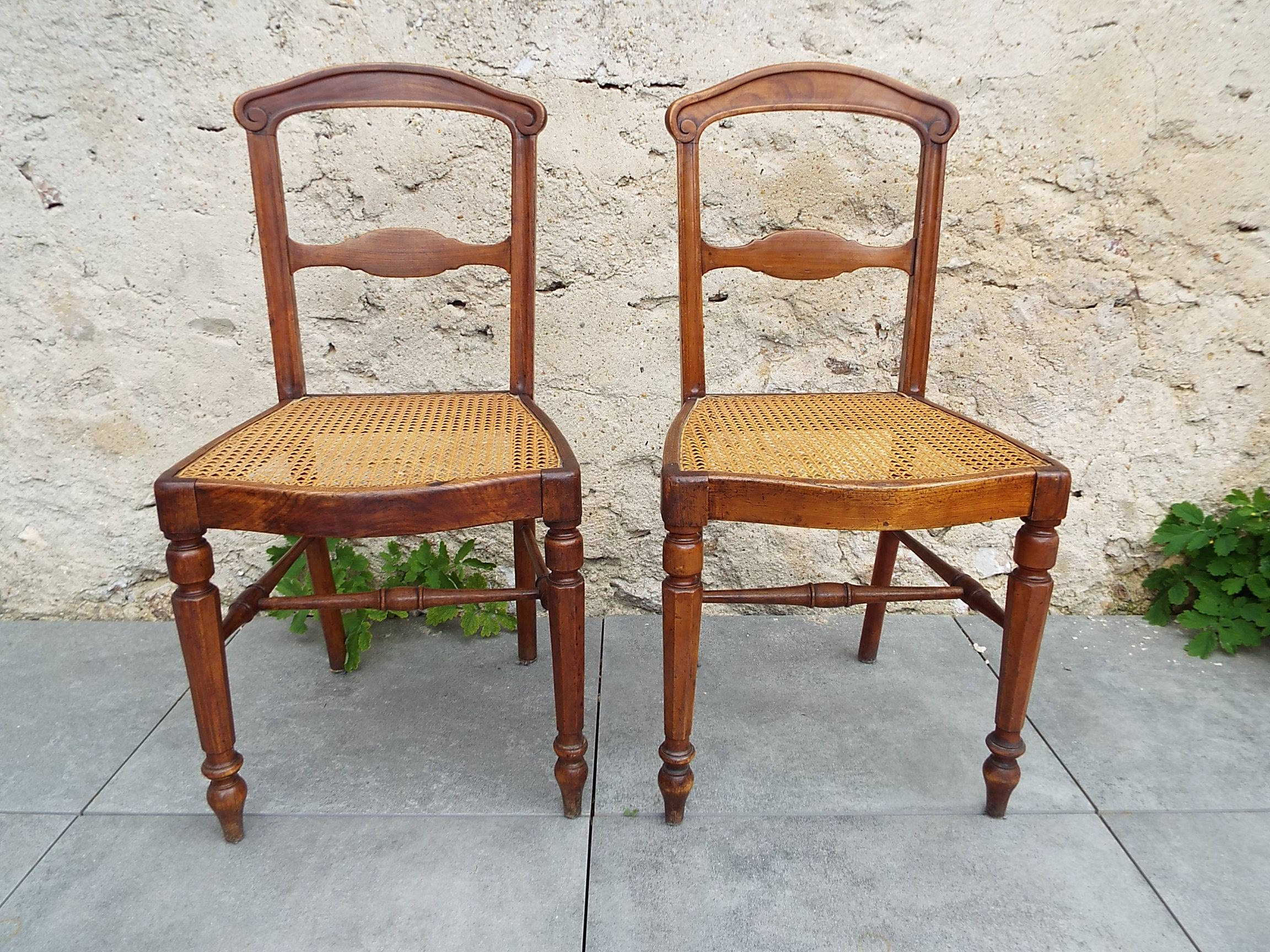 2 chaises cannées