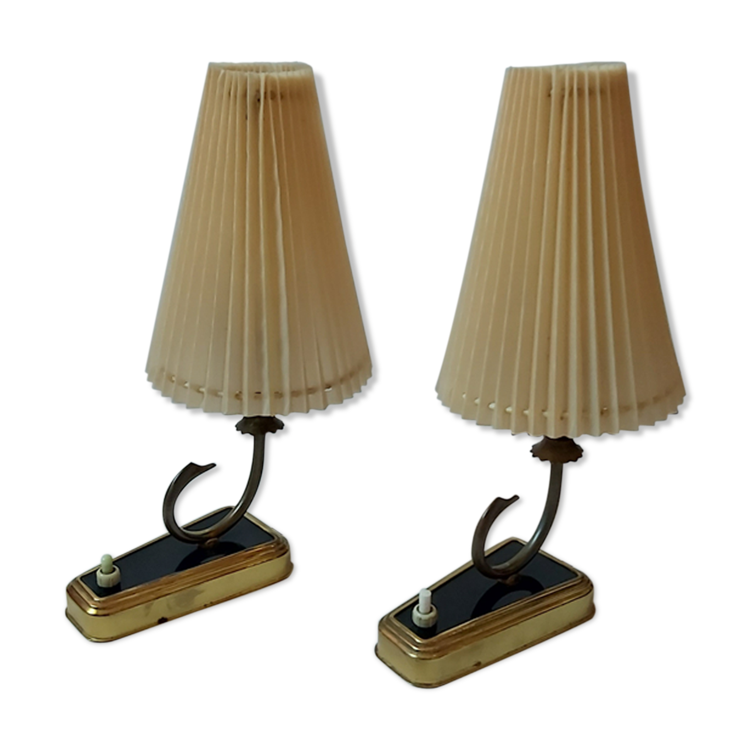 Pair of bedroom lamps, Germany, 1950s