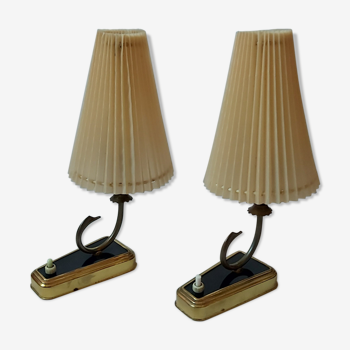 Pair of bedroom lamps, Germany, 1950s