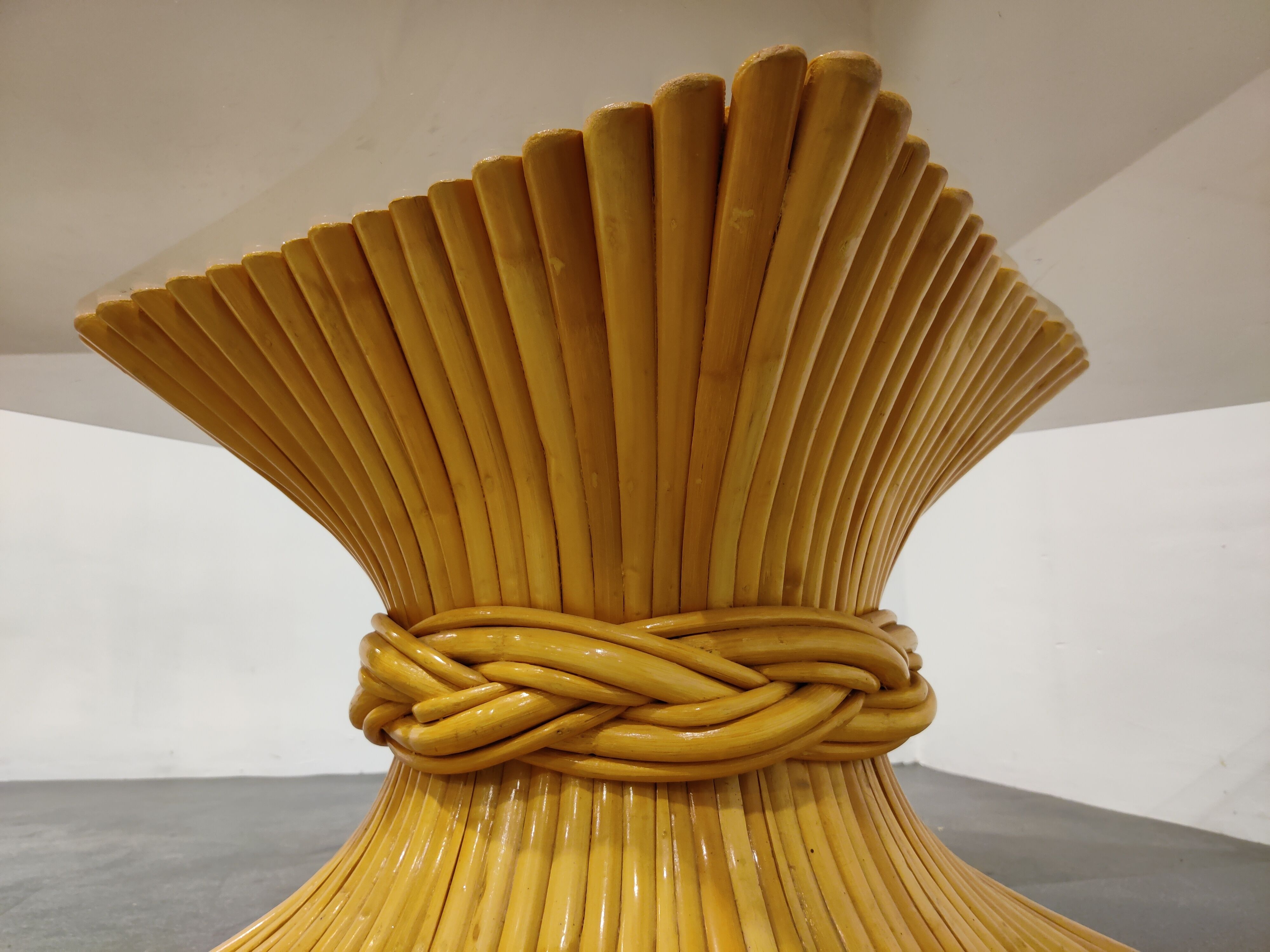 Bamboo coffee table by McGuire 1980s