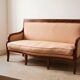 Empire bench, Restoration sofa in mahogany