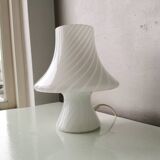 Mushroom lamp Murano white, Gambaro e Poggi for Vetri, 1970