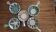 Lot de 5 poelons signes Charles Voltz.  Vallauris.